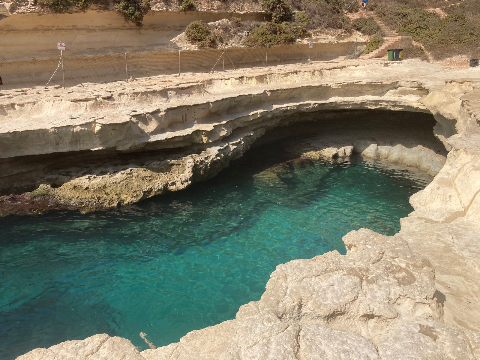 Cliffs and clear sea on the Maltese coast